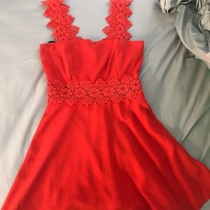 Lulu’s Red Lace Dress